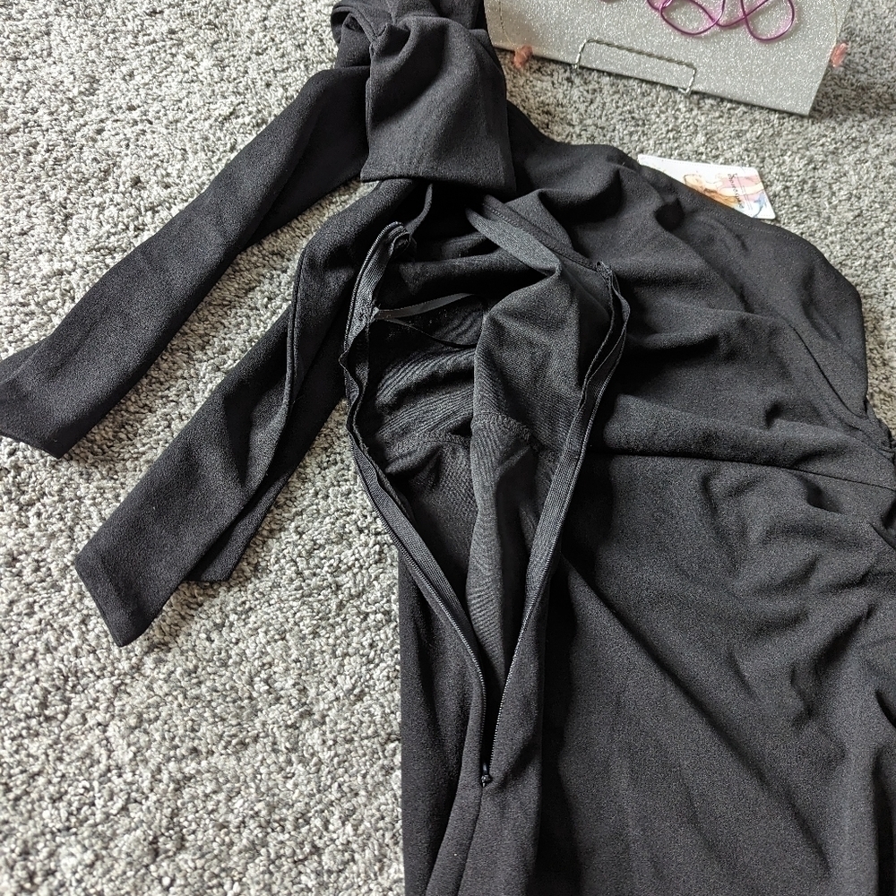 NWT Pretty Garden One Shoulder Bow Detail Dress Formal S - Picture 7 of 12